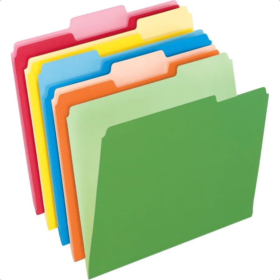 TwoTone Color File Folders Letter Size Assorted Colors 1 3 Cut 100 per box 152 1 3 ASST
TwoTone Color File Folders Letter Size Assorted Colors 1 3 Cut 100 per box 152 1 3 ASST