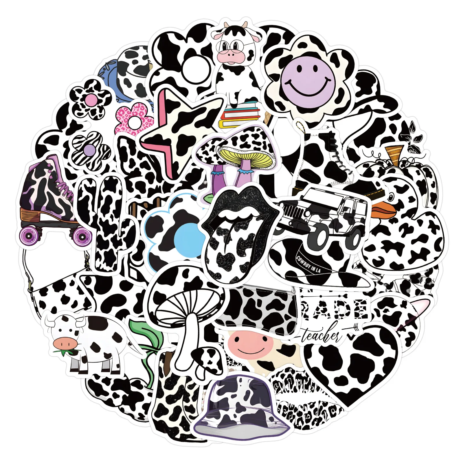 60PCS Cartoon Cow Pattern Graffiti Sticker Decorative Suitcase Guitar Skateboard Waterproof Cup
60PCS Cartoon Cow Pattern Graffiti Sticker Decorative Suitcase Guitar Skateboard Waterproof Cup
