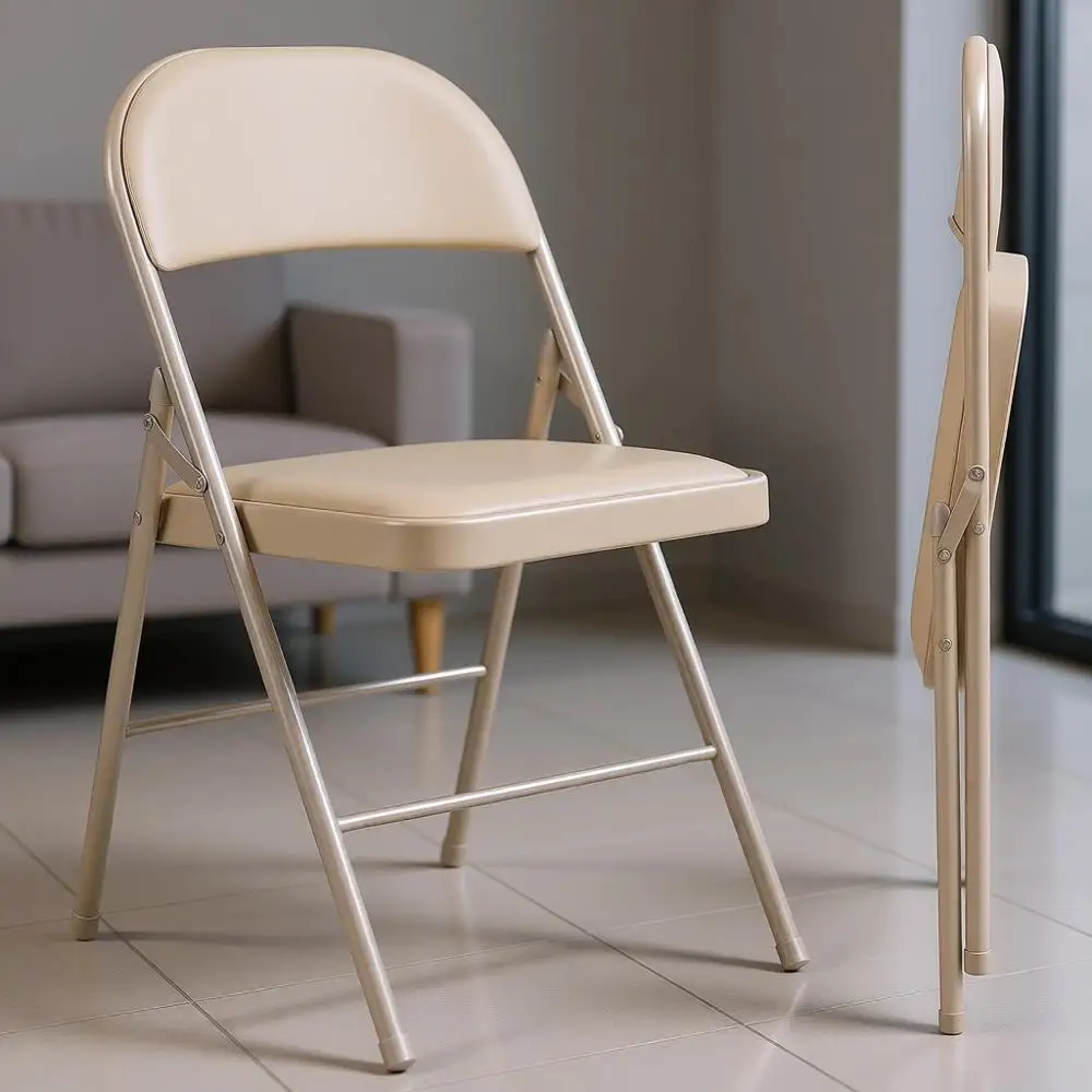 2-Pack Leather Padded Folding Chairs, Sturdy Metal Frame, Versatile for Indoor & Outdoor Use, Comfortable for Home, Office, Part
2-Pack Leather Padded Folding Chairs, Sturdy Metal Frame, Versatile for Indoor & Outdoor Use, Comfortable for Home, Office, Part