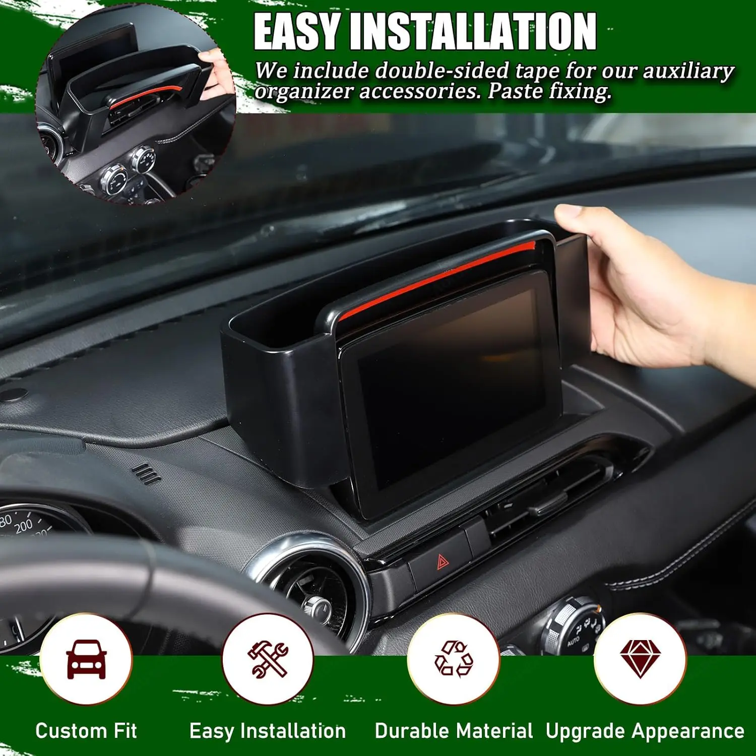 ABS Car Central Control Navigation Screen Back Storage Box For Mazda MX-5 Miata ND 2016-2025 Phone Stowing Tidy Tray Accessories
ABS Car Central Control Navigation Screen Back Storage Box For Mazda MX-5 Miata ND 2016-2025 Phone Stowing Tidy Tray Accessories