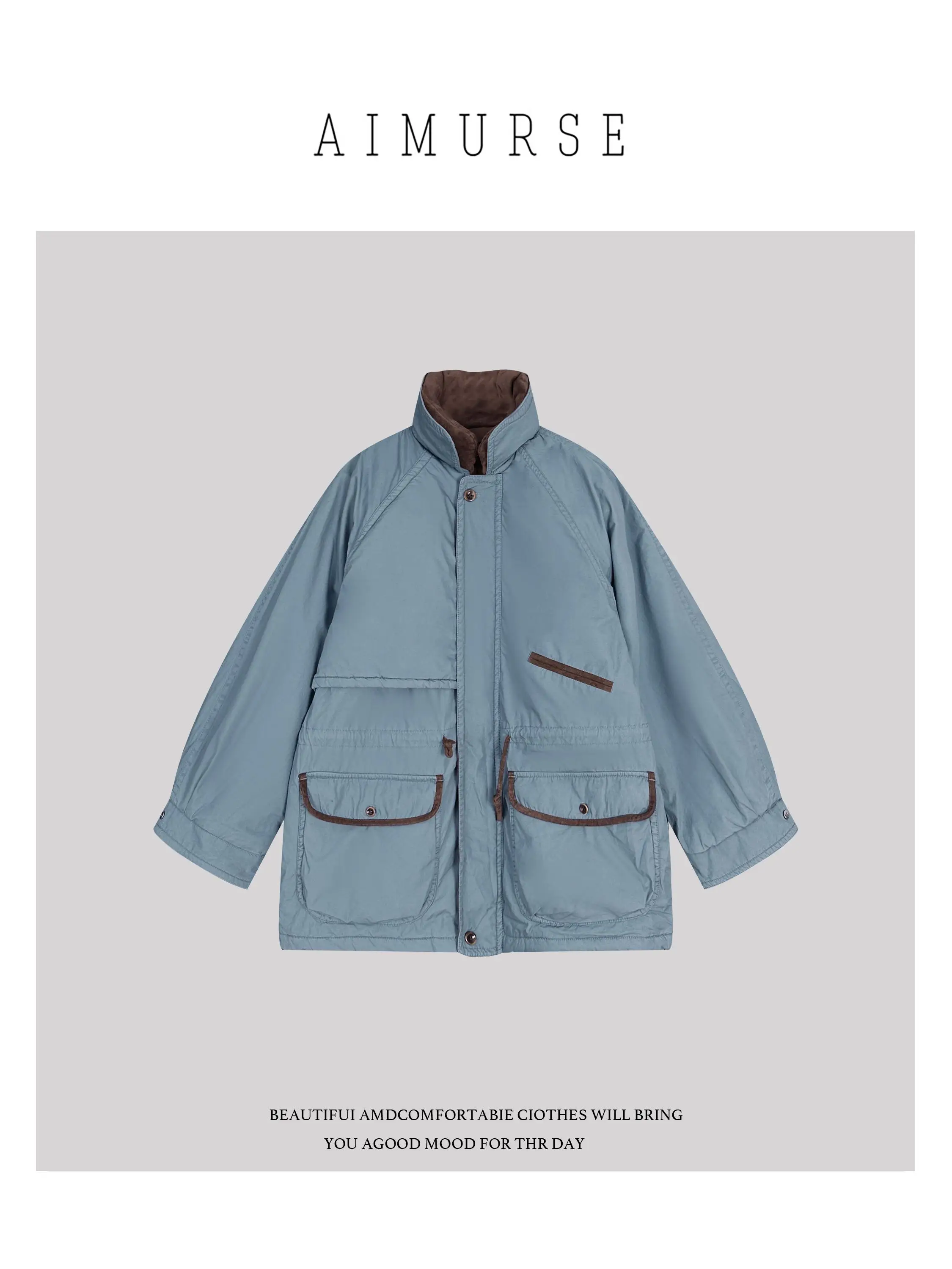 Warm Faionable Pure Color Cotton Jaet with Large kets AIMURSE AM8003 Thiened Cotton Fill for Winter Commute
Warm Faionable Pure Color Cotton Jaet with Large kets AIMURSE AM8003 Thiened Cotton Fill for Winter Commute