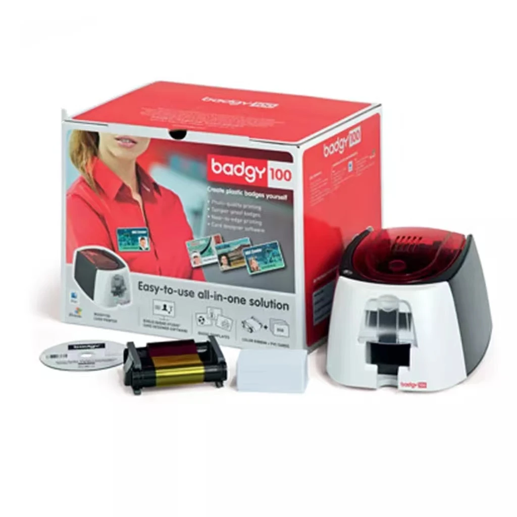 Evolis Badgy100 односторонний цветной сублимационный принтер для удостоверений личности USB Stock монохромный принтер машина лента монохромная печать
Evolis Badgy100 односторонний цветной сублимационный принтер для удостоверений личности USB Stock монохромный принтер машина лента монохромная печать