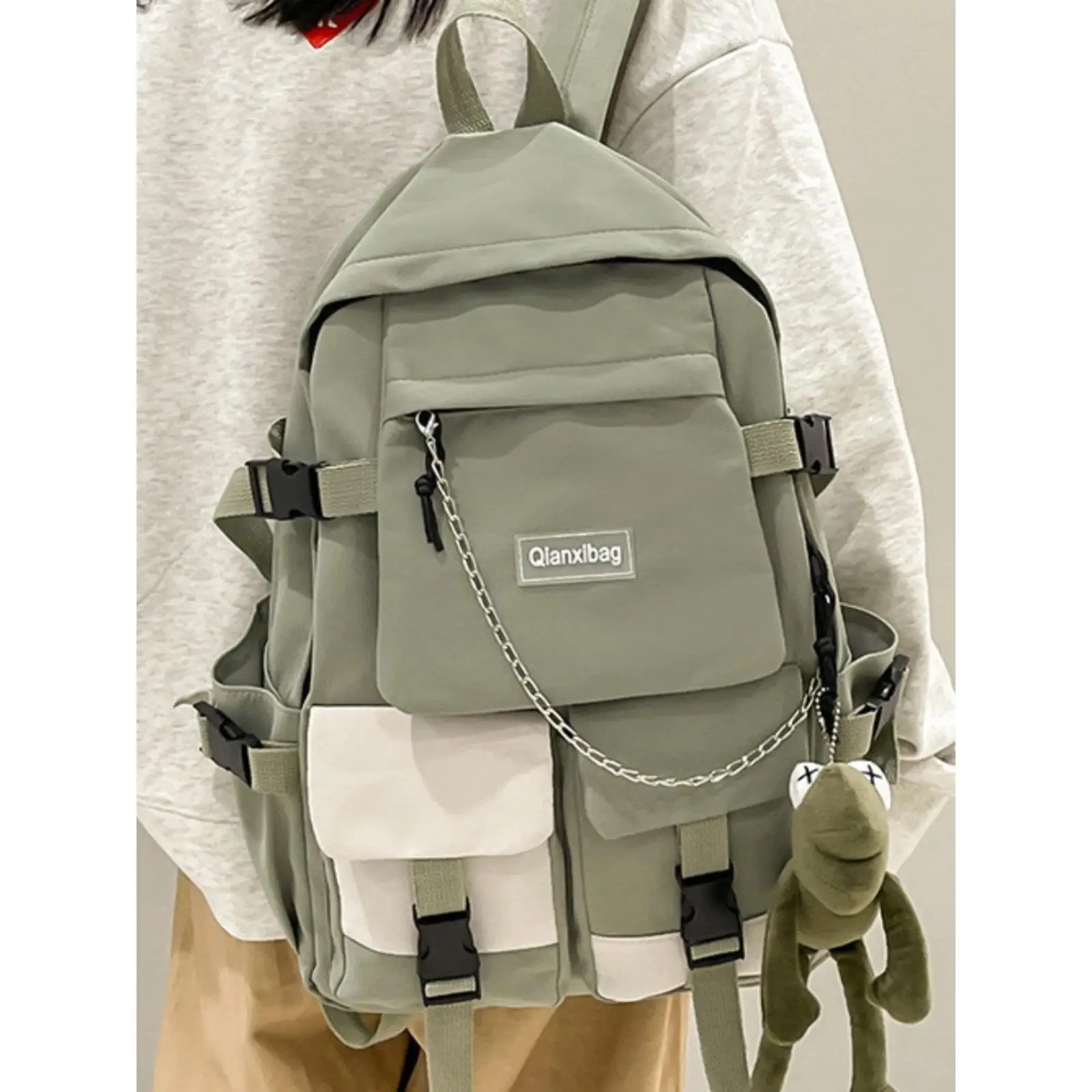 Versatile Large Capacity Backpack Women's School Bag High School Junior High Students Double Shoulder Bag Simple Korean Style
Versatile Large Capacity Backpack Women's School Bag High School Junior High Students Double Shoulder Bag Simple Korean Style