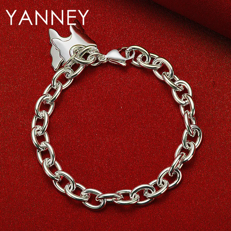 Charm 925 Sterling Silver 8 Inches Luxury Butterfly Pendant Bracelet For Women Fashion Jewelry Wedding Girlfriend Gift Party
Charm 925 Sterling Silver 8 Inches Luxury Butterfly Pendant Bracelet For Women Fashion Jewelry Wedding Girlfriend Gift Party
