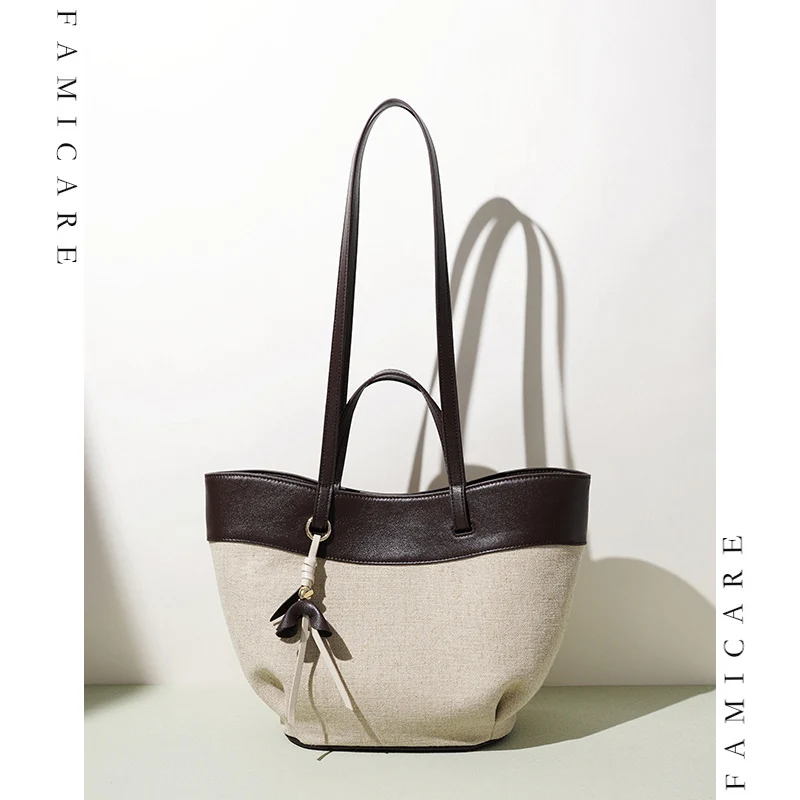 Cotton Linen & Genuine Leather Patchwork Tote Bag Women Large Capacity Casual Shoulder Bags Lady Casual Daily or Travel Handbag
Cotton Linen & Genuine Leather Patchwork Tote Bag Women Large Capacity Casual Shoulder Bags Lady Casual Daily or Travel Handbag