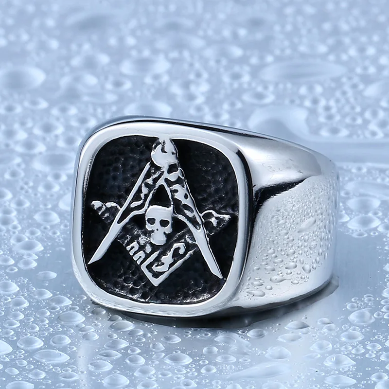 Unique Men's Skull Masonic Rings Wholesale Stainless Steel Rings Jewelry FreeMason Rings For Men
Unique Men's Skull Masonic Rings Wholesale Stainless Steel Rings Jewelry FreeMason Rings For Men