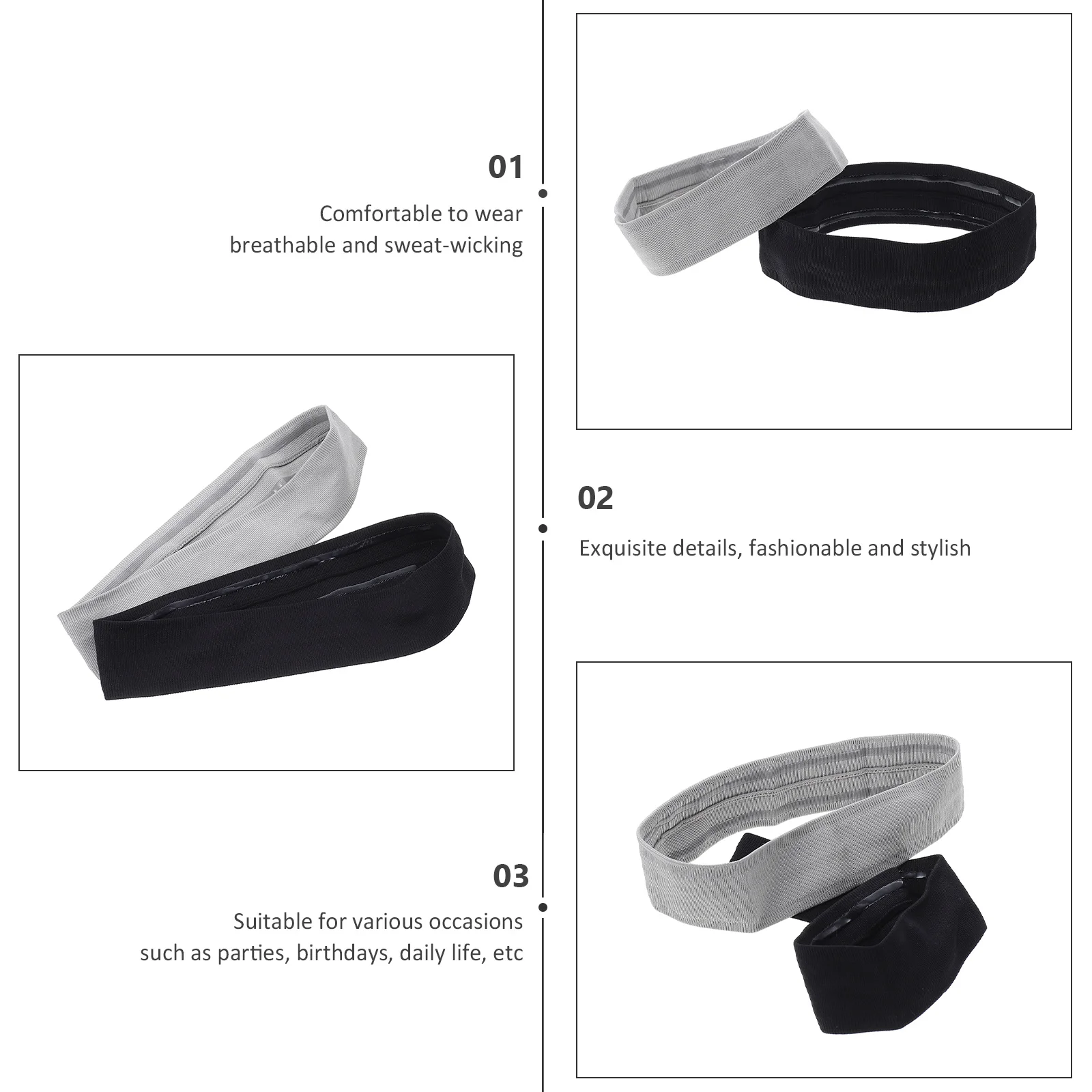 2Pcs Yoga Headband Sports Sweatband Elastic Non-Slip Running Workout Sweat Absorbing Hair Band for Fitness Exercise Gym Use
2Pcs Yoga Headband Sports Sweatband Elastic Non-Slip Running Workout Sweat Absorbing Hair Band for Fitness Exercise Gym Use