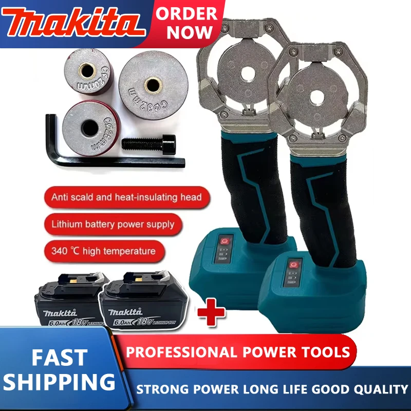 Makita Electric Pipe Welding Machine Cordless Fuser PPR PE Soldering Iron Plastic Tube PP Heating Hot Melt For 18V Battery
Makita Electric Pipe Welding Machine Cordless Fuser PPR PE Soldering Iron Plastic Tube PP Heating Hot Melt For 18V Battery