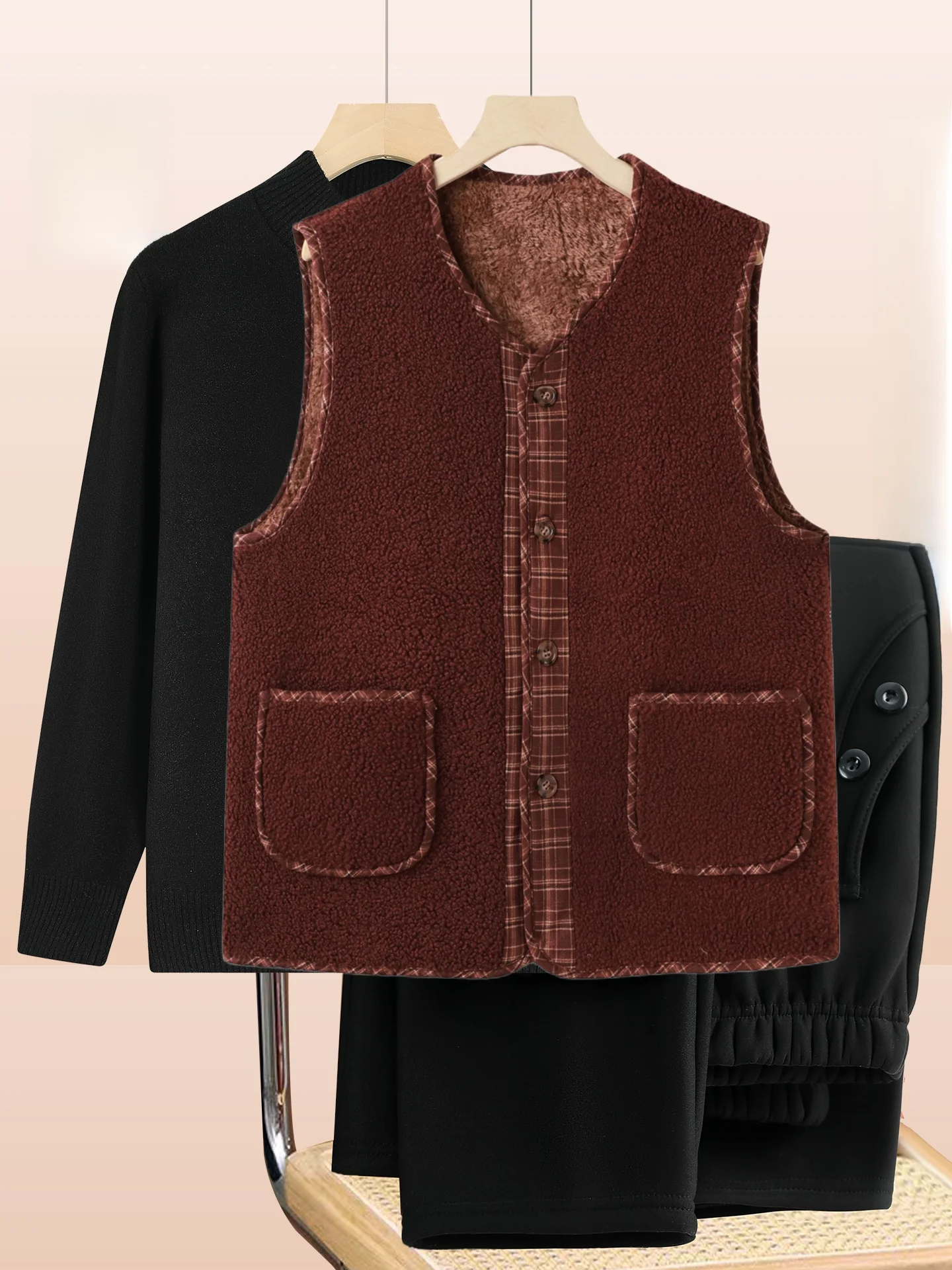 Новый повседневный утепленный жилет для женщин среднего возраста с наплечниками, омолаживающий эффект
Новый повседневный утепленный жилет для женщин среднего возраста с наплечниками, омолаживающий эффект