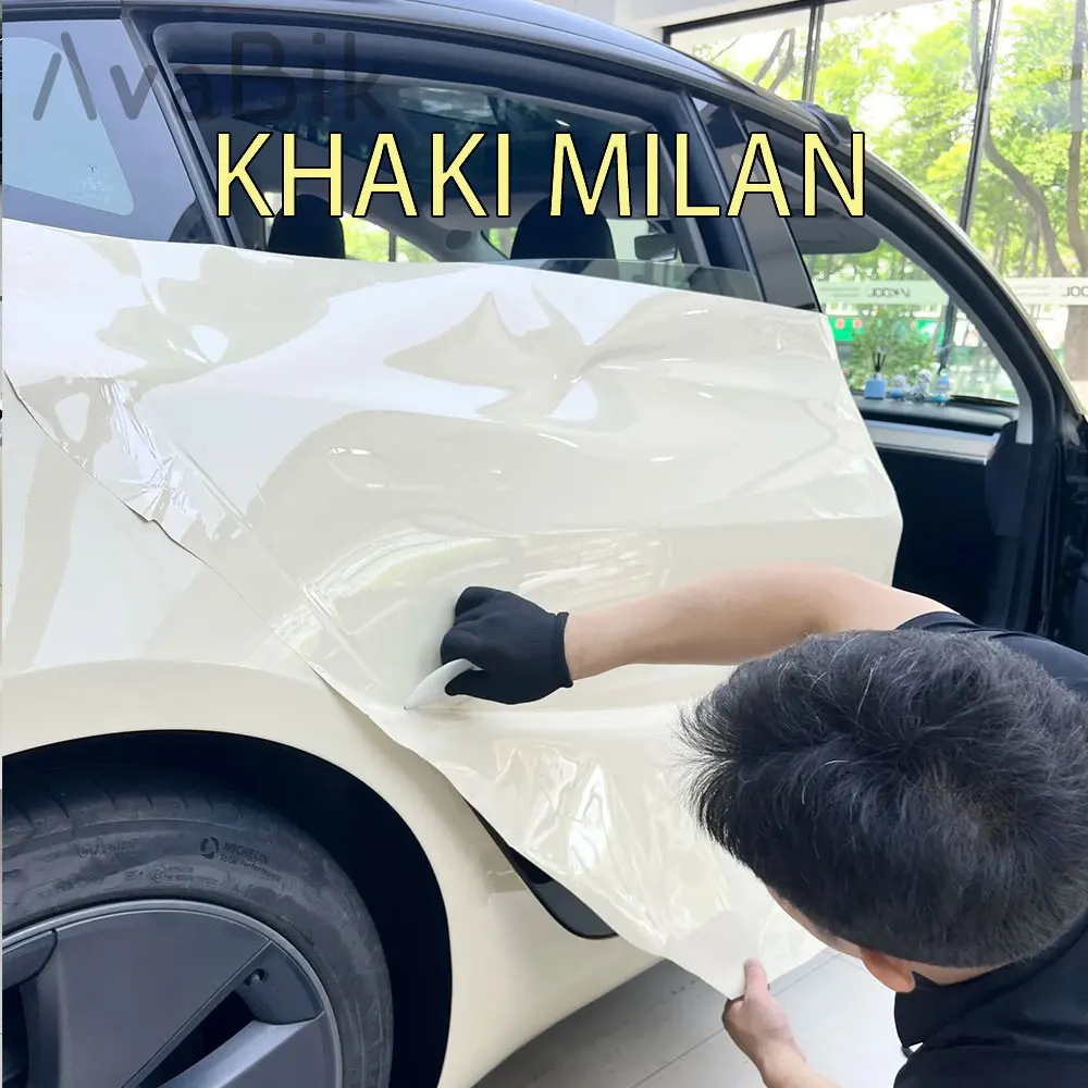 High Glossy Ivory Vinyl Wrap Khaki Milan Vinyl Stickers on Car Accsesories Motorcycle Sticker Car Film Cover Adhesive Exterior
High Glossy Ivory Vinyl Wrap Khaki Milan Vinyl Stickers on Car Accsesories Motorcycle Sticker Car Film Cover Adhesive Exterior