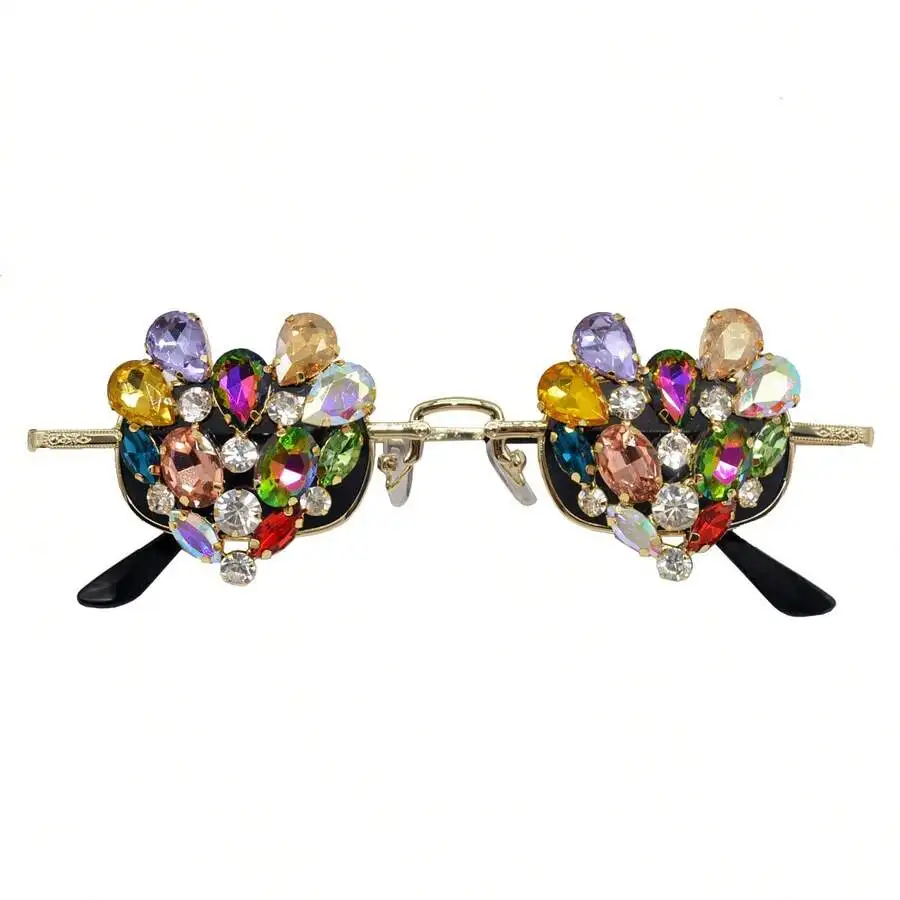 Fashion Oval Small Frame Rhinestone Heart Sunglasses For Women
Fashion Oval Small Frame Rhinestone Heart Sunglasses For Women