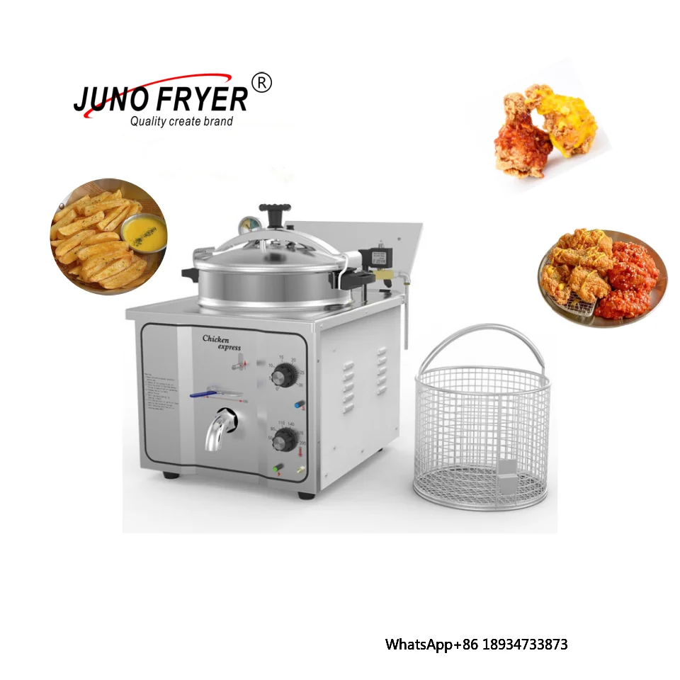 16L Small Use 3KW Electric Tabletop Pressure Fryer Factory Direct Deep Fryer