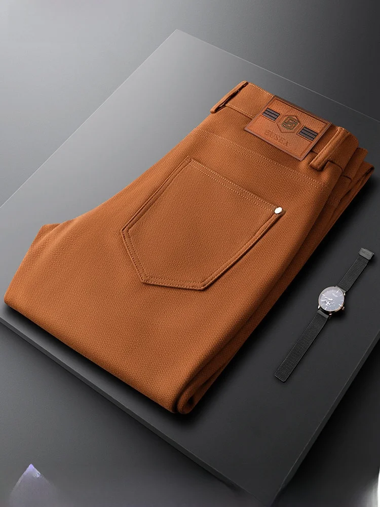 Browni Red Busin Casual Pants Men Slim Fit mid Waist Men Pants Thi Straight Leg Trousers Autumn Winter
Browni Red Busin Casual Pants Men Slim Fit mid Waist Men Pants Thi Straight Leg Trousers Autumn Winter