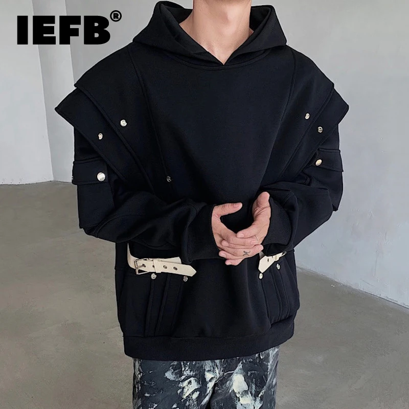 IEFB Темная одежда Дизайн Деконструкция Черная мужская толстовка с капюшоном с подкладкой на плечах 2024 Новый искусственный пуловер из двух предметов 12C1461
IEFB Темная одежда Дизайн Деконструкция Черная мужская толстовка с капюшоном с подкладкой на плечах 2024 Новый искусственный пуловер из двух предметов 12C1461