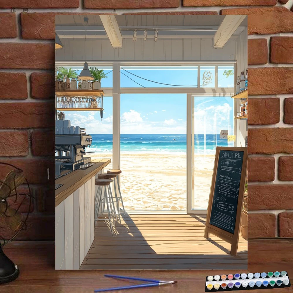 Painting by Numbers Beach and sea view room Art Culture Digital Painting Handmade Adult Children Gift Wall Decoration D
Painting by Numbers Beach and sea view room Art Culture Digital Painting Handmade Adult Children Gift Wall Decoration D