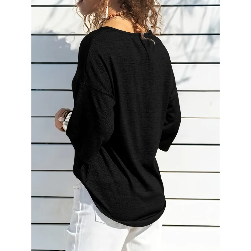 Women's 3/4 Sleeve-Shirt Summer V-Neck top Vintage Basic-Shirt
Women's 3/4 Sleeve-Shirt Summer V-Neck top Vintage Basic-Shirt