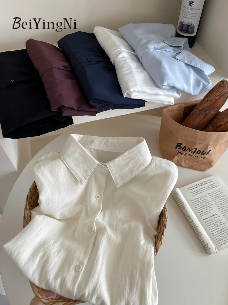 Beiyingni 2025 Spring Autumn Women's Shirts Simple Korean Casual Loose Oversized Tops Woman Lazy Buttons Blouses Roupas Feminina
Beiyingni 2025 Spring Autumn Women's Shirts Simple Korean Casual Loose Oversized Tops Woman Lazy Buttons Blouses Roupas Feminina