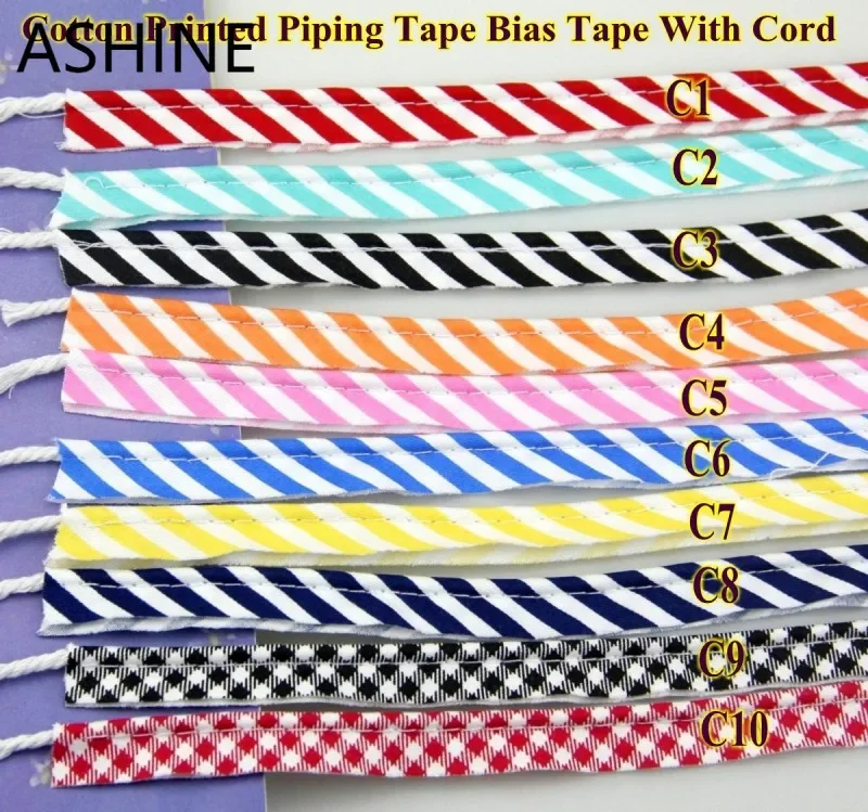 Grid Stripe Cotton Bias Cord Tape Flange Piping Trim Binding Covered Insertion Tap Sewing Textile Tape 12mm,1/2" 10 meter
Grid Stripe Cotton Bias Cord Tape Flange Piping Trim Binding Covered Insertion Tap Sewing Textile Tape 12mm,1/2" 10 meter