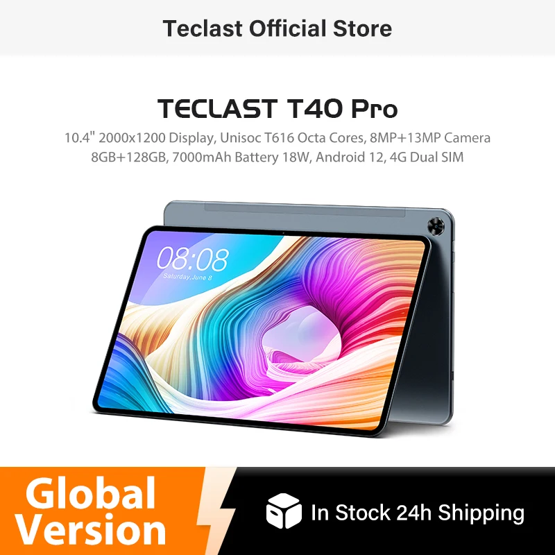 Планшет Teclast T40 Pro 10,4 дюйма, 2K, полное ламинирование, Android 12, 8 ГБ ОЗУ, 128 ГБ ПЗУ, UNISOC T616, восьмиядерная сеть 4G, быстрая зарядка
Планшет Teclast T40 Pro 10,4 дюйма, 2K, полное ламинирование, Android 12, 8 ГБ ОЗУ, 128 ГБ ПЗУ, UNISOC T616, восьмиядерная сеть 4G, быстрая зарядка