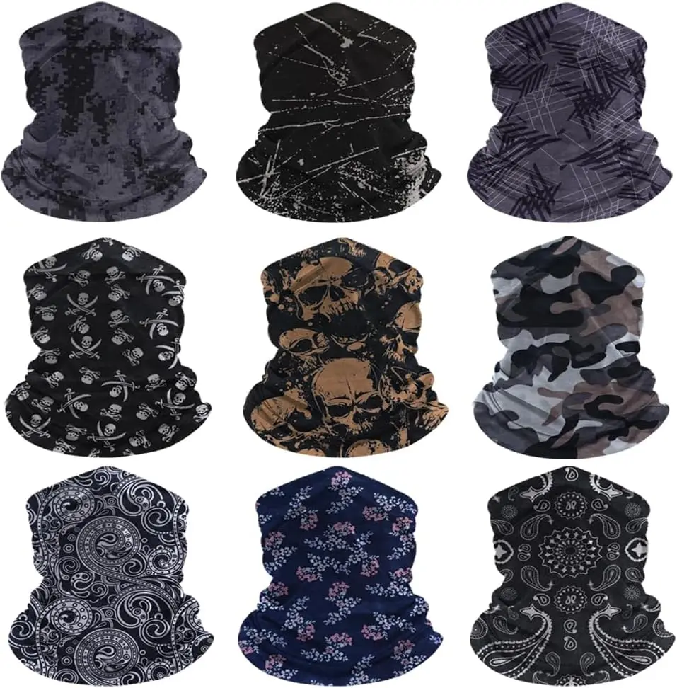 9-Pack Balaclava Face Mask for Men Women UV Protection Neck Gaiter Multi-Use Cycling Mask Breathable Headband
9-Pack Balaclava Face Mask for Men Women UV Protection Neck Gaiter Multi-Use Cycling Mask Breathable Headband