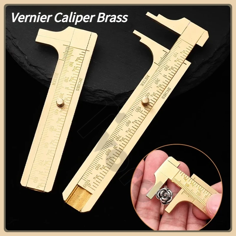 Mini Vernier Caliper Brass Metric Imperial MM INCH Small Portale Ruler Measure Tool Slide Length Gauge Copper Caliber Craft DIY
Mini Vernier Caliper Brass Metric Imperial MM INCH Small Portale Ruler Measure Tool Slide Length Gauge Copper Caliber Craft DIY