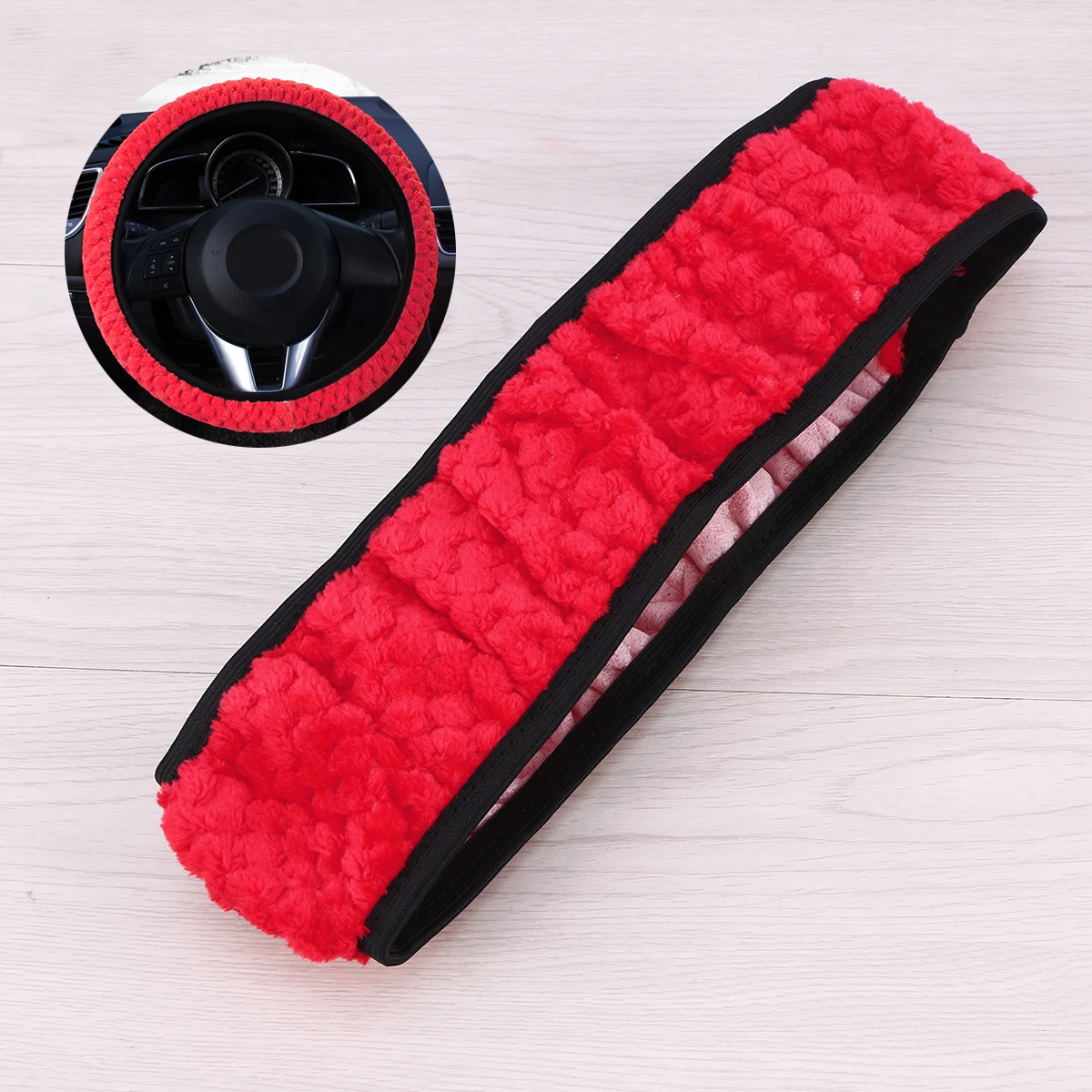 Stylish Car Steering Wheel Cover Elastic Skid-Proof Stretch On For 36-38Cm Steering Wheel Red Easy Installation Universal Fit
Stylish Car Steering Wheel Cover Elastic Skid-Proof Stretch On For 36-38Cm Steering Wheel Red Easy Installation Universal Fit