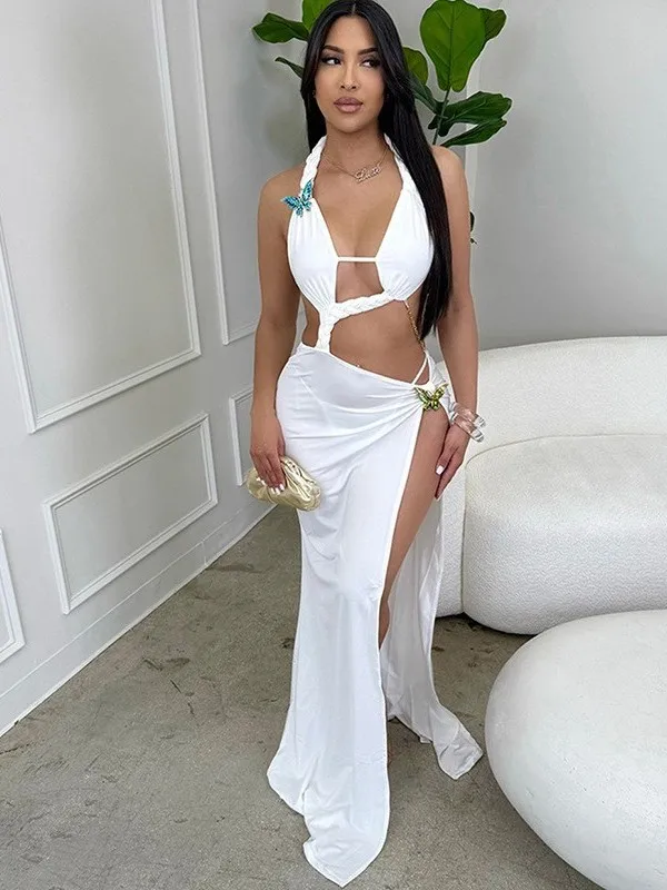 Sexy Slit Ne Hanging Dr Women's High Waist Skirt Ci Walk Faionable Trendy Sle No Sve Gown
Sexy Slit Ne Hanging Dr Women's High Waist Skirt Ci Walk Faionable Trendy Sle No Sve Gown