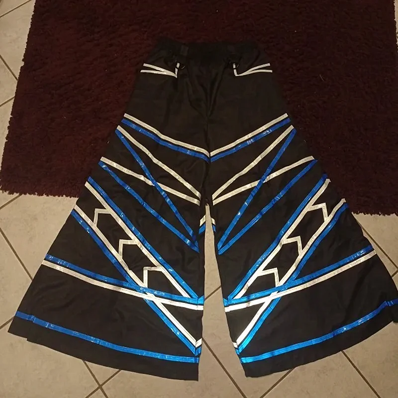 Cool Specil Pattern Night Vision Shuffle Ghost Dance Pants Luminous Pants Bell-bottoms Reflective Pants Dancing Trousers New
Cool Specil Pattern Night Vision Shuffle Ghost Dance Pants Luminous Pants Bell-bottoms Reflective Pants Dancing Trousers New