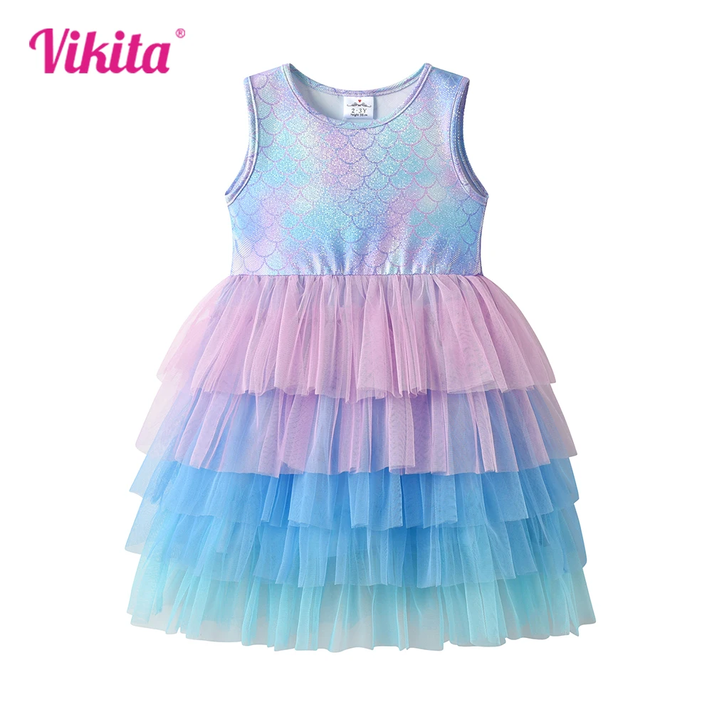 VIKITA Girls Fancy Fashion Dress Kids Summer Sleeveless Gradient Vestidos Girls Mesh Birthday Party Princess Tutu Cake Dress
VIKITA Girls Fancy Fashion Dress Kids Summer Sleeveless Gradient Vestidos Girls Mesh Birthday Party Princess Tutu Cake Dress