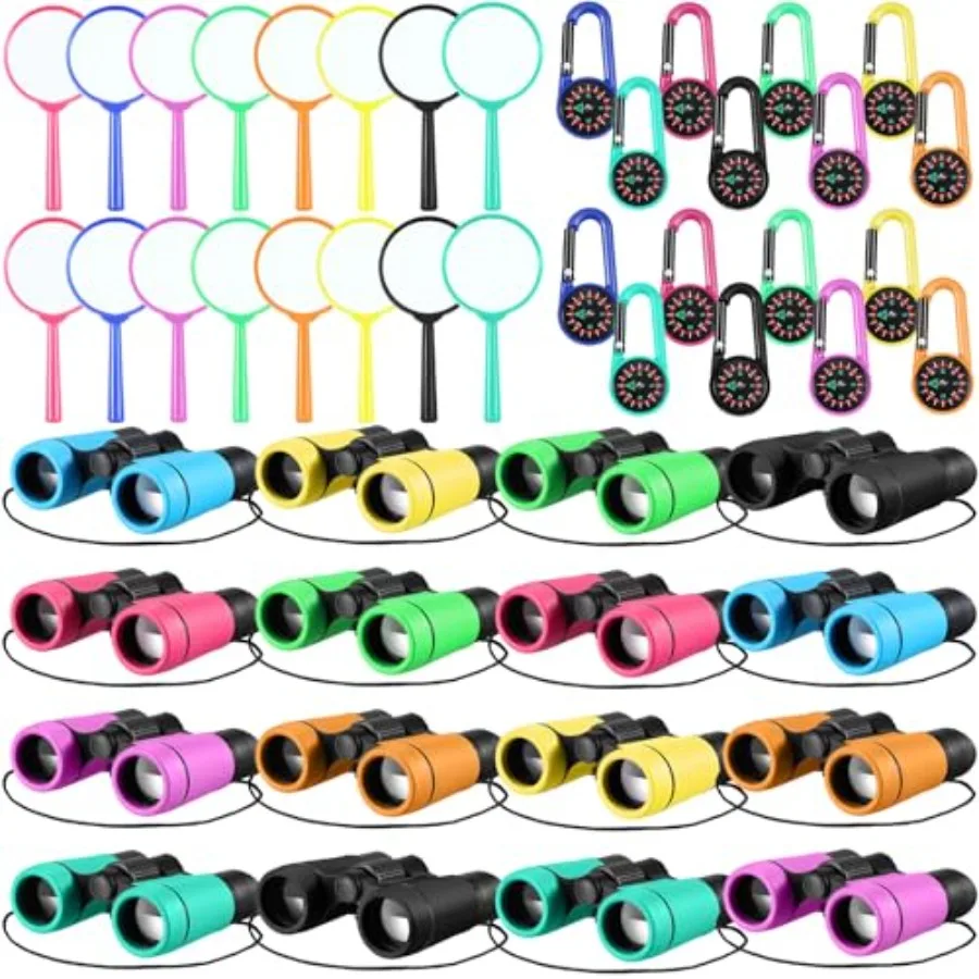 Set Binoculars Bulk Shockproof Folding Mini Compact Binoculars Compass Magnifying Glass for 3-12 Years Boys Girls Bird Watching
Set Binoculars Bulk Shockproof Folding Mini Compact Binoculars Compass Magnifying Glass for 3-12 Years Boys Girls Bird Watching