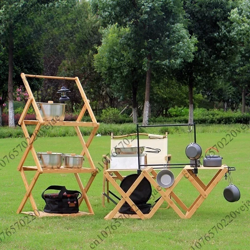 camping folding portable rack camping kitchen utensils table solid wood outdoor table furniture three-layer display rack hanger
camping folding portable rack camping kitchen utensils table solid wood outdoor table furniture three-layer display rack hanger