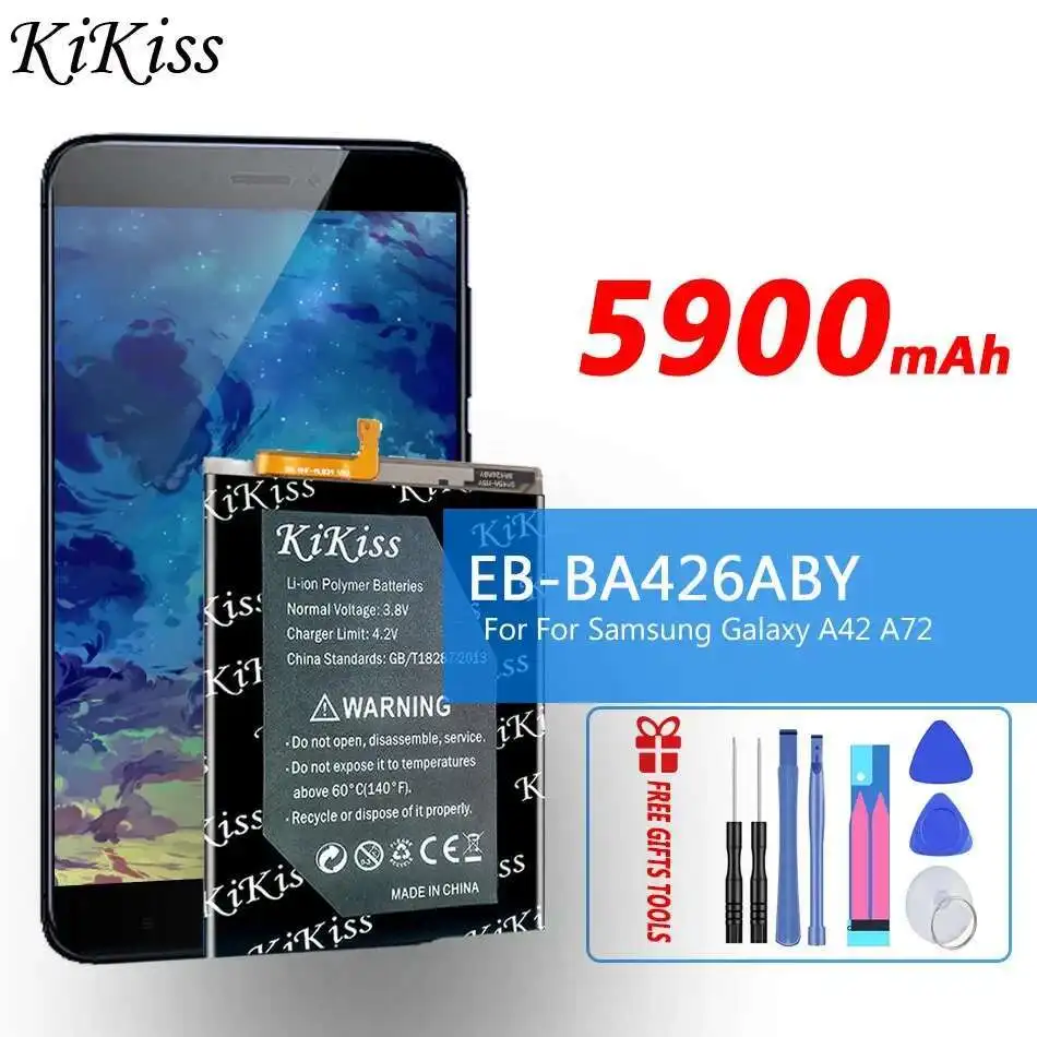5900 мАч для Samsung Galaxy A42 A72 EB-BA426ABY, быстрая зарядка, долговечная работа, аккумулятор для мобильного телефона
5900 мАч для Samsung Galaxy A42 A72 EB-BA426ABY, быстрая зарядка, долговечная работа, аккумулятор для мобильного телефона