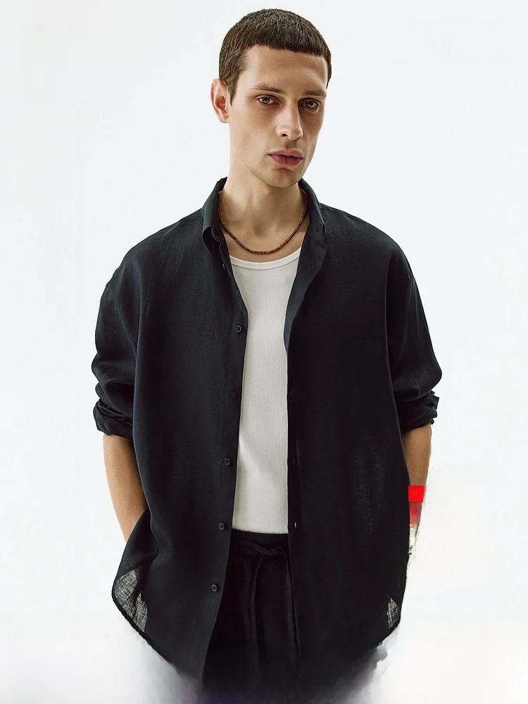 H&M Men's Casual Linen Shirt Standard Fit Pocket Detail Button up Long Sleeve Regular Length Open Cardigan Style Summer 2026
H&M Men's Casual Linen Shirt Standard Fit Pocket Detail Button up Long Sleeve Regular Length Open Cardigan Style Summer 2026