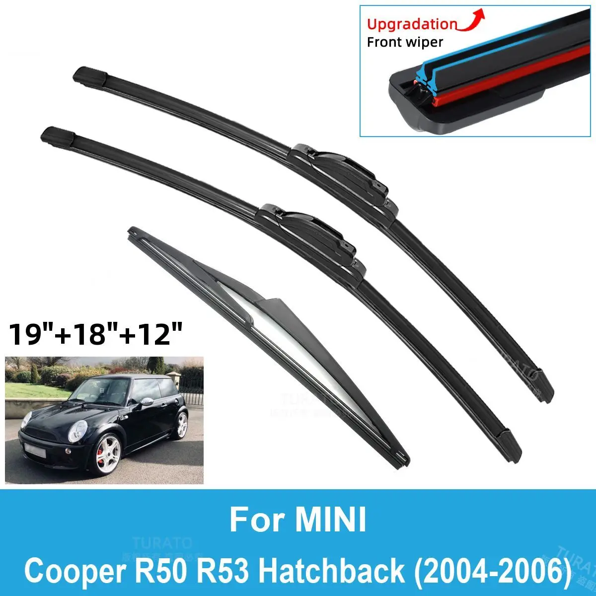 3PCS Car Wiper Blades for 2004-2006 MINI Cooper R50 R53 Rear Windshield Wipers Double Rubber Car Accessories 2004 2005 2006
3PCS Car Wiper Blades for 2004-2006 MINI Cooper R50 R53 Rear Windshield Wipers Double Rubber Car Accessories 2004 2005 2006