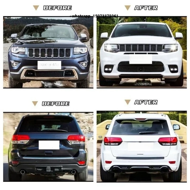 Car Bumpers BodyKit for GRAND CHEROKEE 2014-2021 Upgrade to SRT Style Include Bumpers with Grille Hood
Car Bumpers BodyKit for GRAND CHEROKEE 2014-2021 Upgrade to SRT Style Include Bumpers with Grille Hood