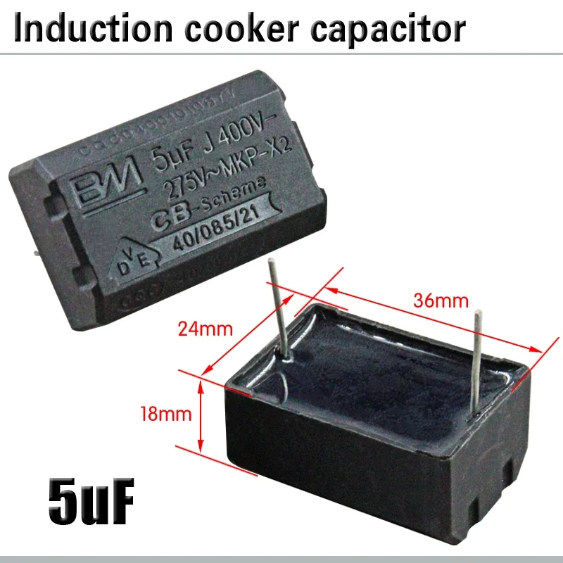 1pc Induction cooker capacitor 275V-400V 5UF high voltage spare parts
1pc Induction cooker capacitor 275V-400V 5UF high voltage spare parts