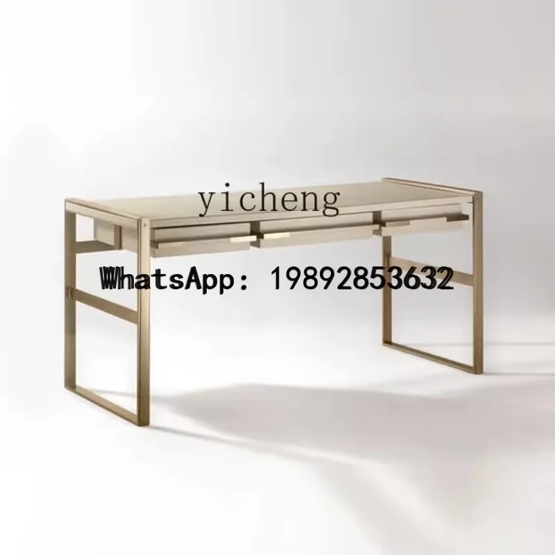 B-3 Stainless Steel Plate Computer Desk Champagne Gold Writing Household Desk
B-3 Stainless Steel Plate Computer Desk Champagne Gold Writing Household Desk