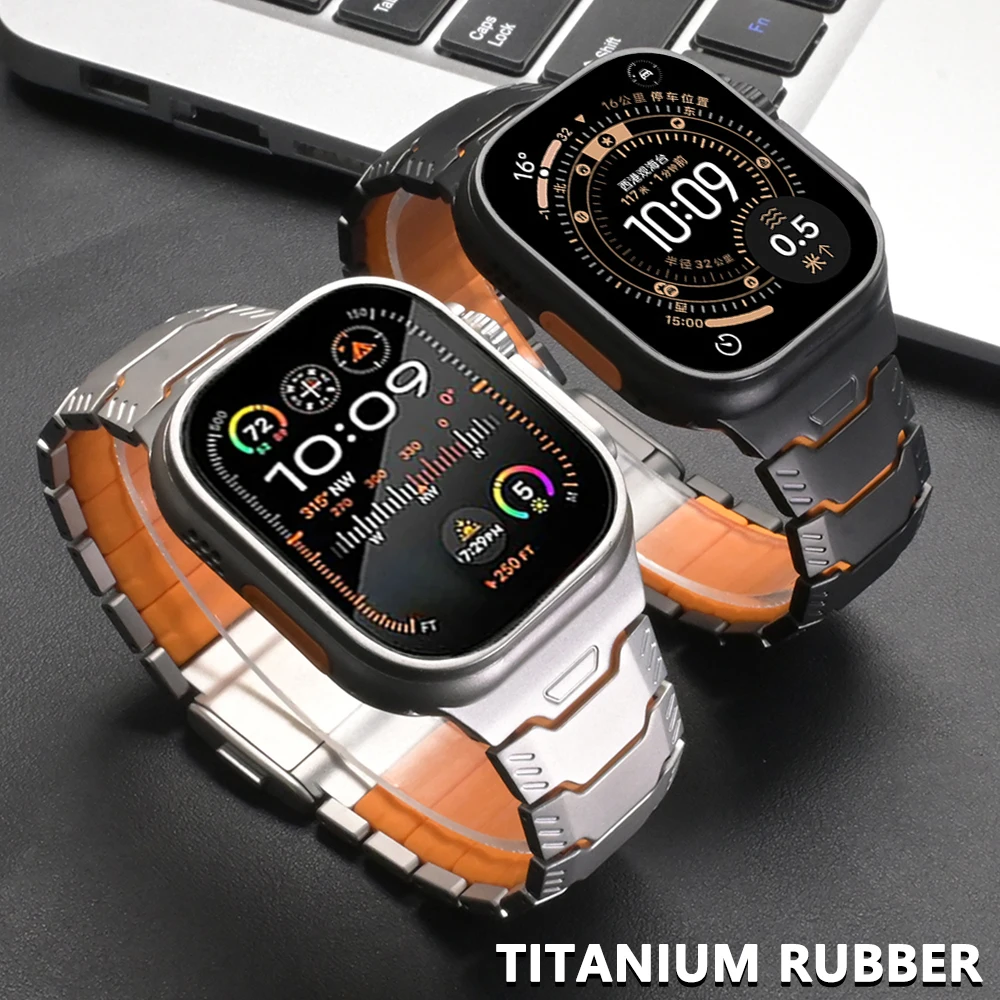 Титановый силиконовый ремешок для Apple Watch Ultra 3/2/1 49 мм, Series 11 10 46 мм, магнитный металлический браслет для Iwatch 9 8 7 45 мм, 6 SE 5 44 мм
Титановый силиконовый ремешок для Apple Watch Ultra 3/2/1 49 мм, Series 11 10 46 мм, магнитный металлический браслет для Iwatch 9 8 7 45 мм, 6 SE 5 44 мм