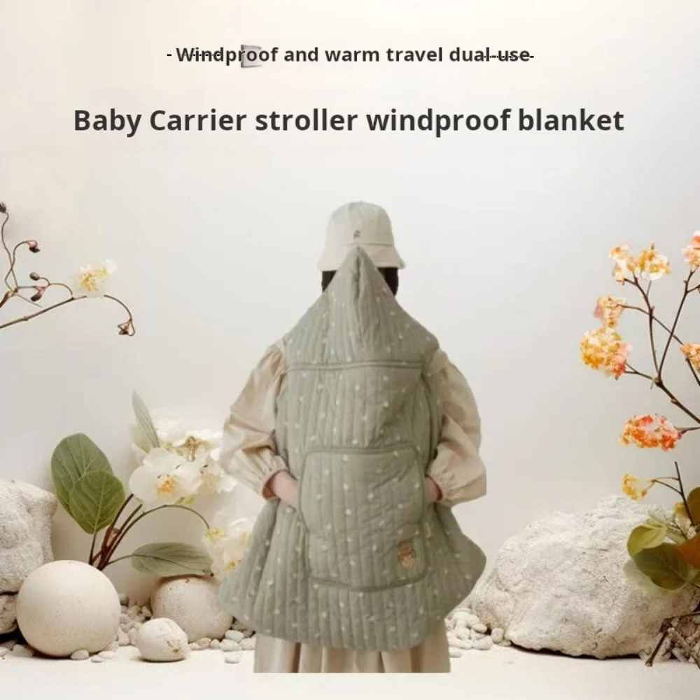 Windproof blanket for baby carrier and stroller, quilted polyester warm cover for newborn, dual-purpose winter comfort wrap with
Windproof blanket for baby carrier and stroller, quilted polyester warm cover for newborn, dual-purpose winter comfort wrap with
