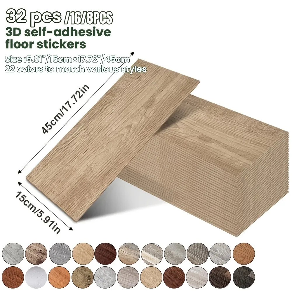 Peelable and Sticky Self-Adhesive Floor Stickers Moisture-Proof Wood Grain Strip Wall Stickers for Living Room Bedroom Office RV
Peelable and Sticky Self-Adhesive Floor Stickers Moisture-Proof Wood Grain Strip Wall Stickers for Living Room Bedroom Office RV