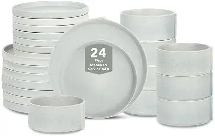 Stone Lain Bao 24-Pc Blue-Grey Stoneware Dinnerware Set
Stone Lain Bao 24-Pc Blue-Grey Stoneware Dinnerware Set