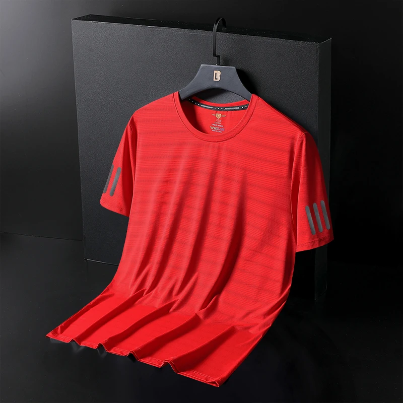 Qui Dry Ice Silk Sweat Absorbing Men's ort Sve T-irt Thin Training Fitn Clothes for Summer Baskeall Sports Top
Qui Dry Ice Silk Sweat Absorbing Men's ort Sve T-irt Thin Training Fitn Clothes for Summer Baskeall Sports Top