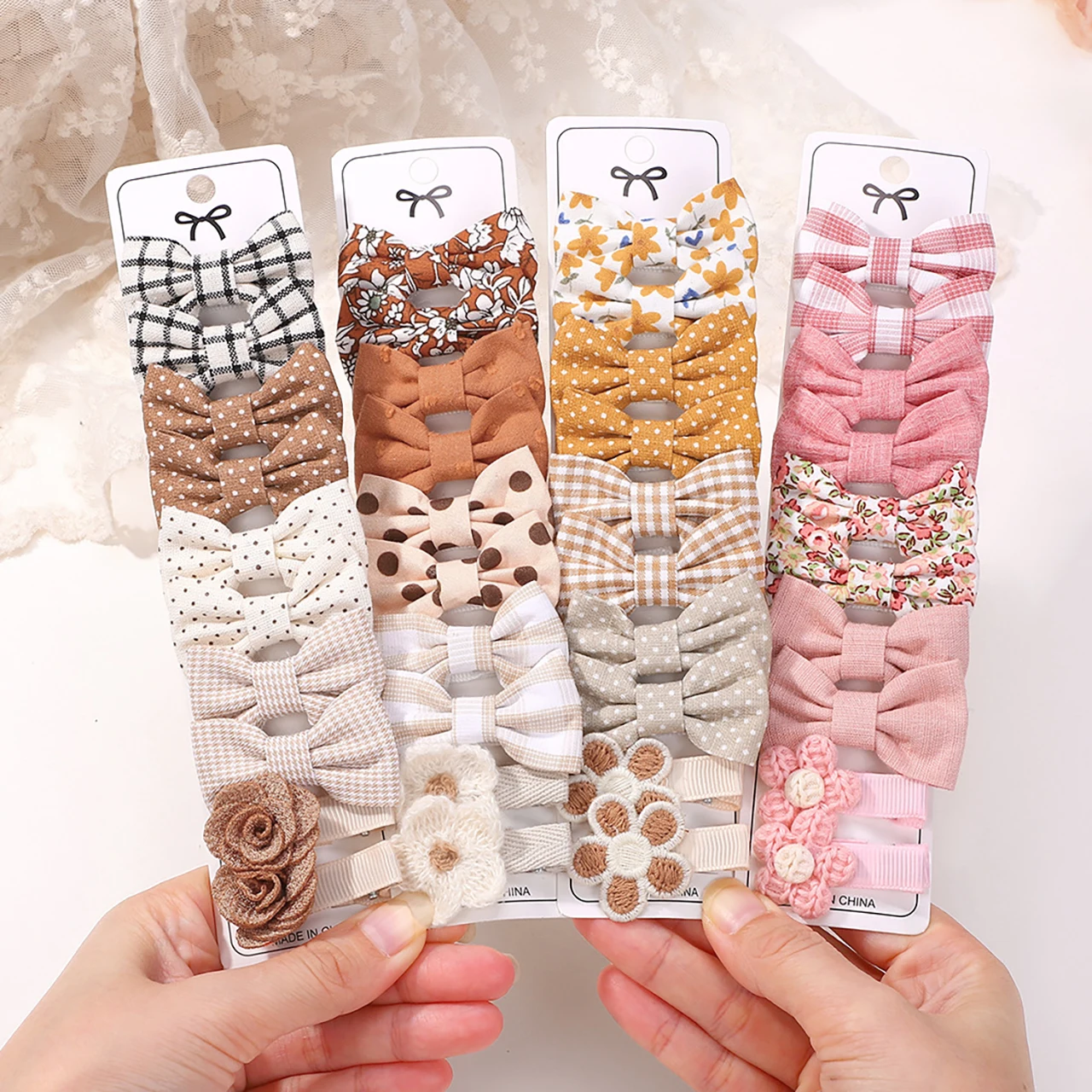 10Pcs Children Hair Clip Set Checkered Polka Dot Flower-Shaped Bang Clips Girls Cute Mini Hairpins Barrettes Kids Hair Accessory
10Pcs Children Hair Clip Set Checkered Polka Dot Flower-Shaped Bang Clips Girls Cute Mini Hairpins Barrettes Kids Hair Accessory