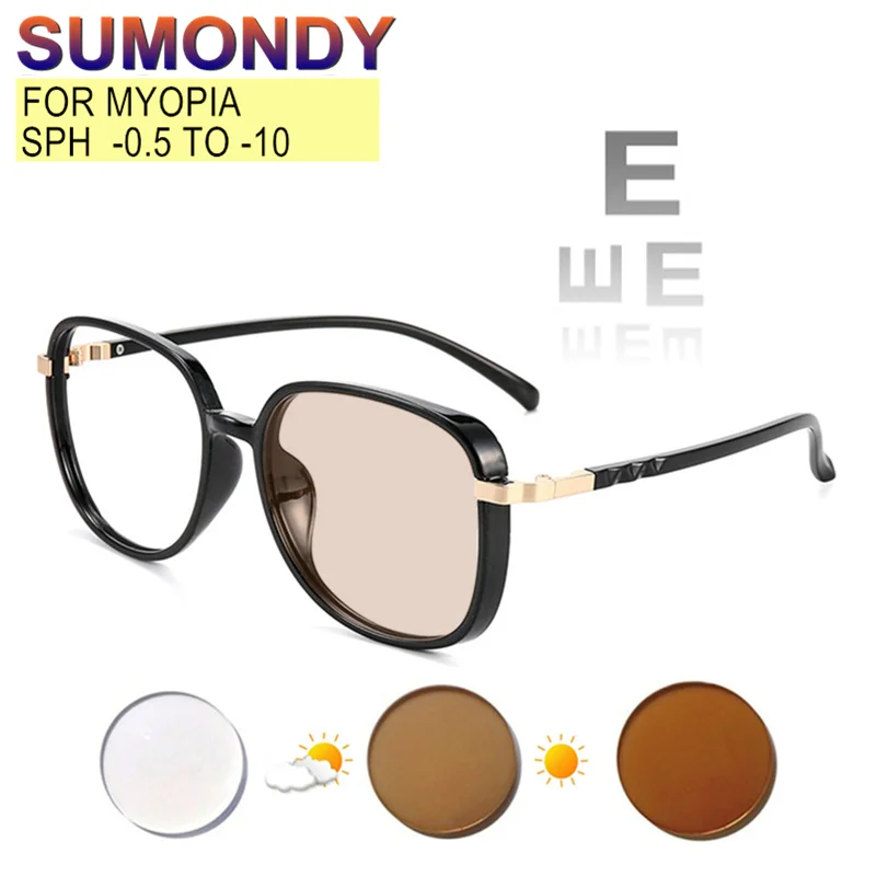 Myopia Glasses Custom -0.5 to -10 Women Men Large Size TR90 Frame Prescription Spectacles For Nearsighted And Astigmatism UF37
Myopia Glasses Custom -0.5 to -10 Women Men Large Size TR90 Frame Prescription Spectacles For Nearsighted And Astigmatism UF37