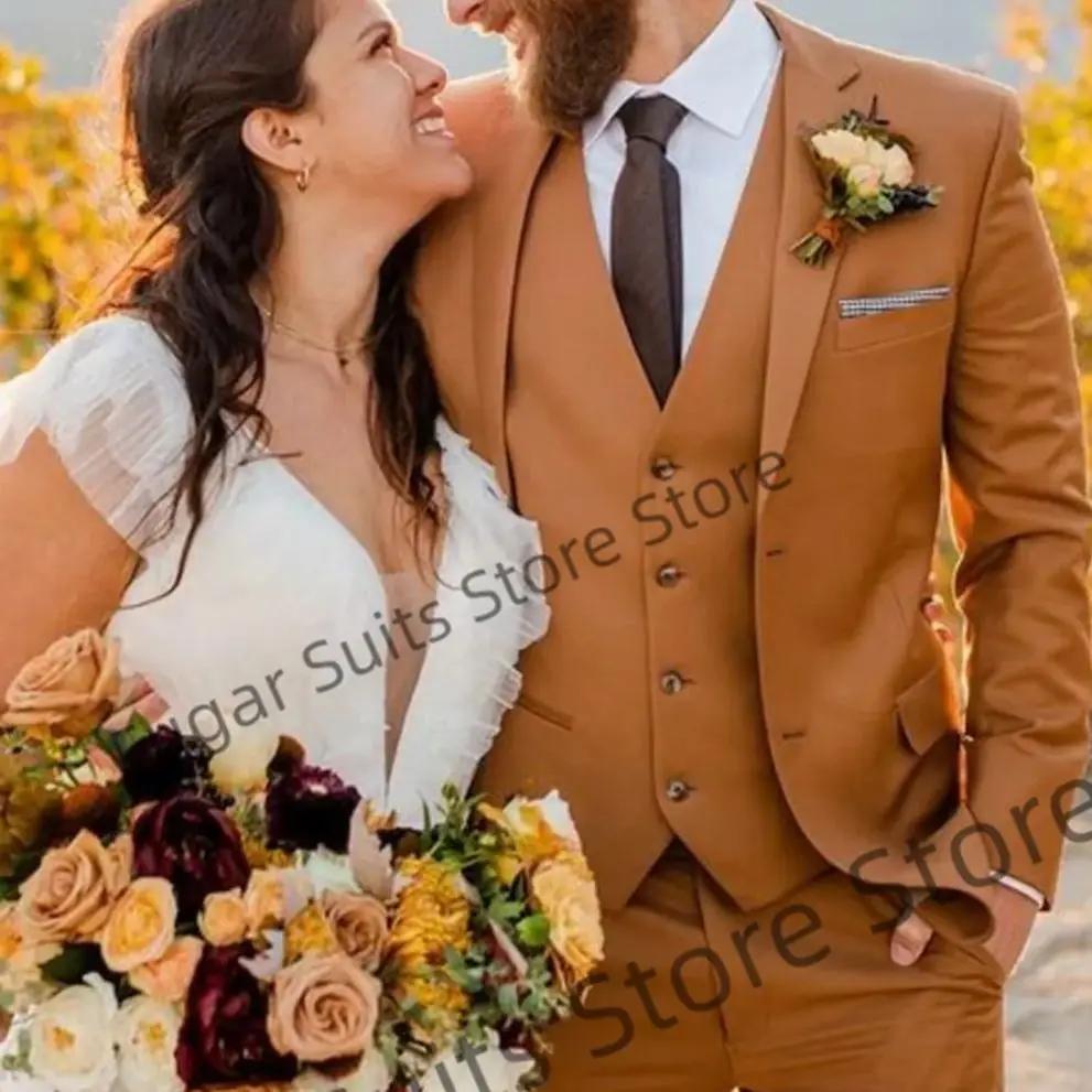 Brown 3Pcs Jacket Pants Slim Fit Fashion Men‘s Suits Cutsom Groom Wedding Tuxedo Prom Party Wear Tailor Made Blazer Trousers
Brown 3Pcs Jacket Pants Slim Fit Fashion Men‘s Suits Cutsom Groom Wedding Tuxedo Prom Party Wear Tailor Made Blazer Trousers