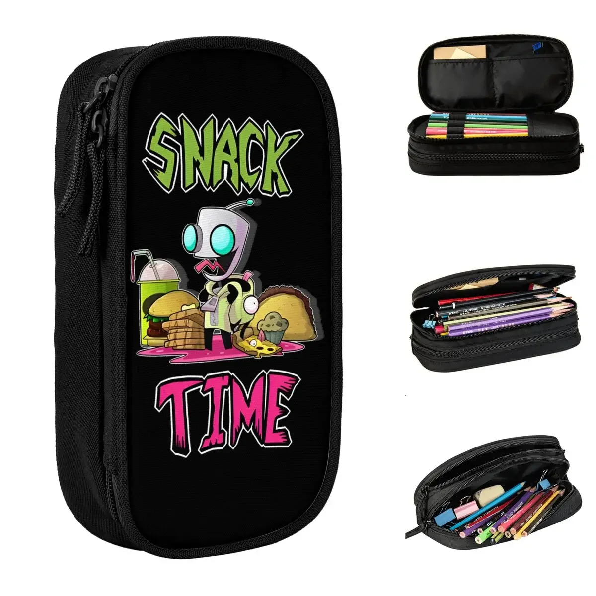 Invader Zim Snack Time Gir Pencil Cases Cartoon Pencilcases Pen for Girl Boy Large Pencil Bags Students School Gift Stationery
Invader Zim Snack Time Gir Pencil Cases Cartoon Pencilcases Pen for Girl Boy Large Pencil Bags Students School Gift Stationery