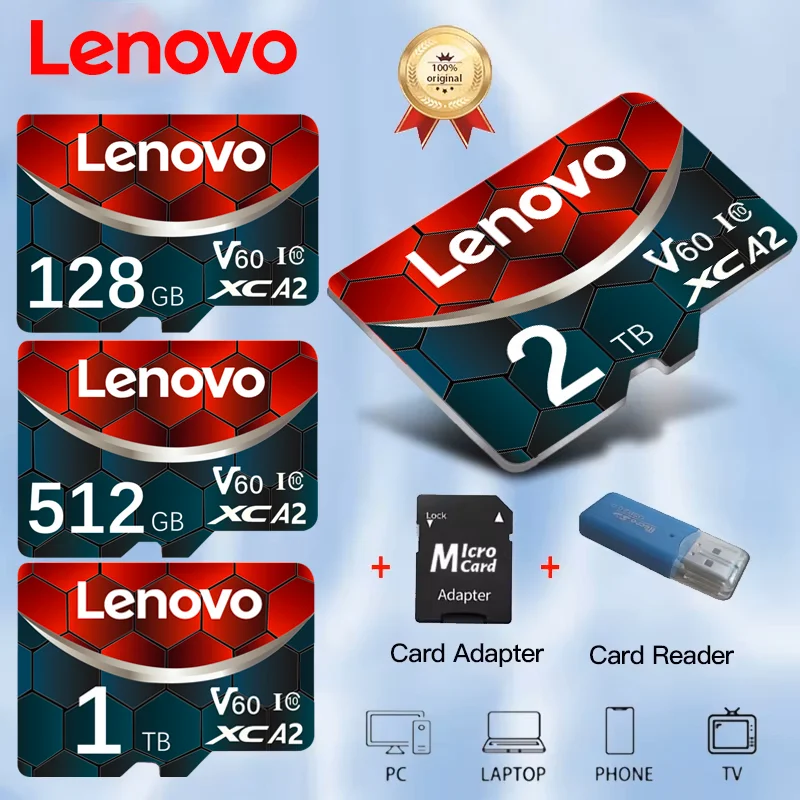 Lenovo Memory Card 2tb Micro TF SD Card 1TB Mini Sd Card U3 V10 A2 2TB 100MB/S Reading Speed Class 10 512GB Flash Memory Cards
Lenovo Memory Card 2tb Micro TF SD Card 1TB Mini Sd Card U3 V10 A2 2TB 100MB/S Reading Speed Class 10 512GB Flash Memory Cards