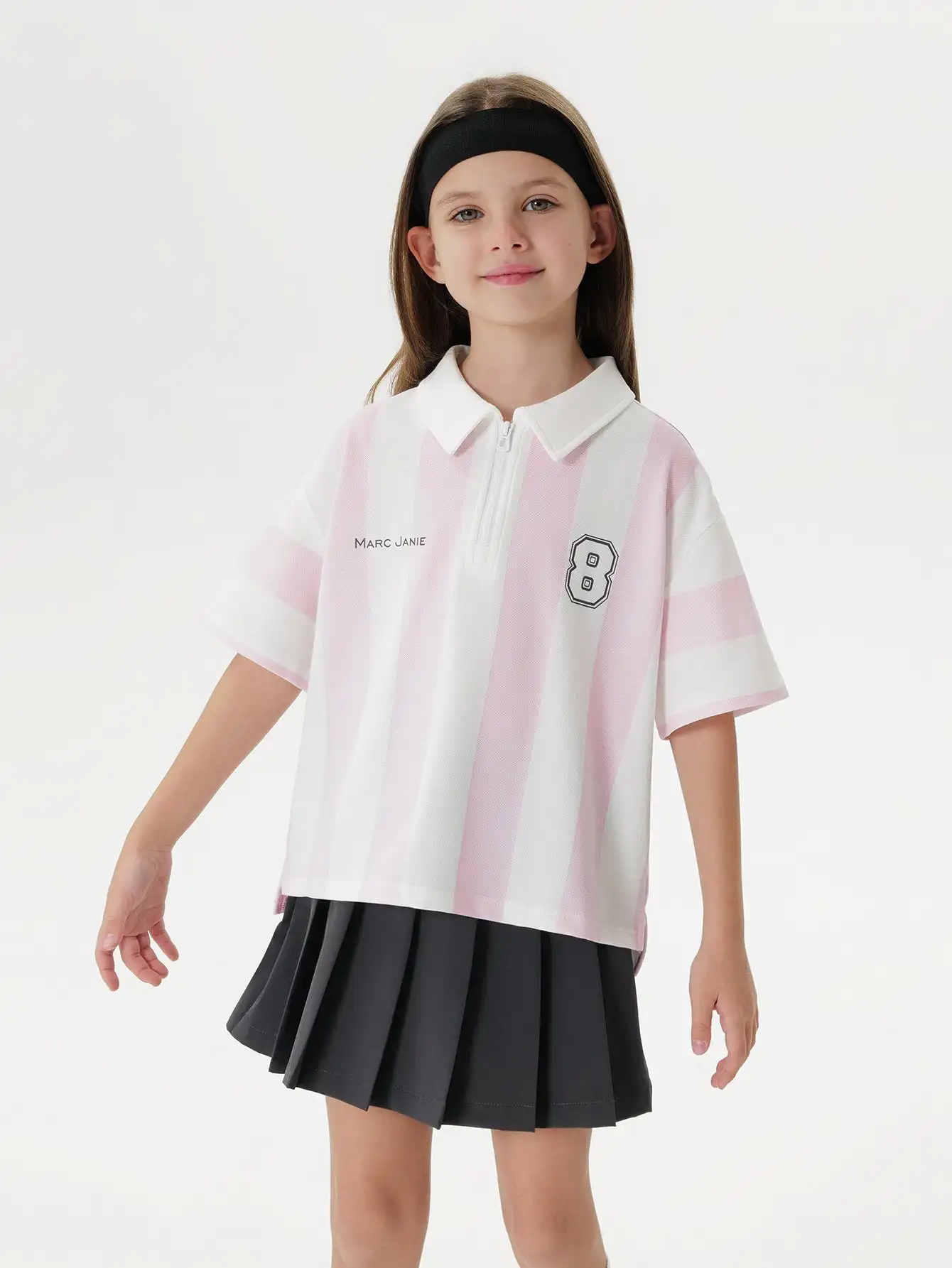 MARC & JANIE Boys Girls Leisure Sports Cooling Stripe Short Sleeve Polo T-shirt 550607
MARC & JANIE Boys Girls Leisure Sports Cooling Stripe Short Sleeve Polo T-shirt 550607