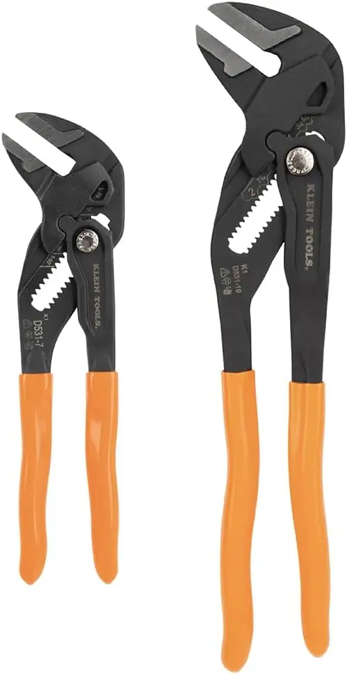 Compact Adjustable Pliers Wrench Set, 7-Inch & 10-Inch Parallel Jaw Tools for Precision Work