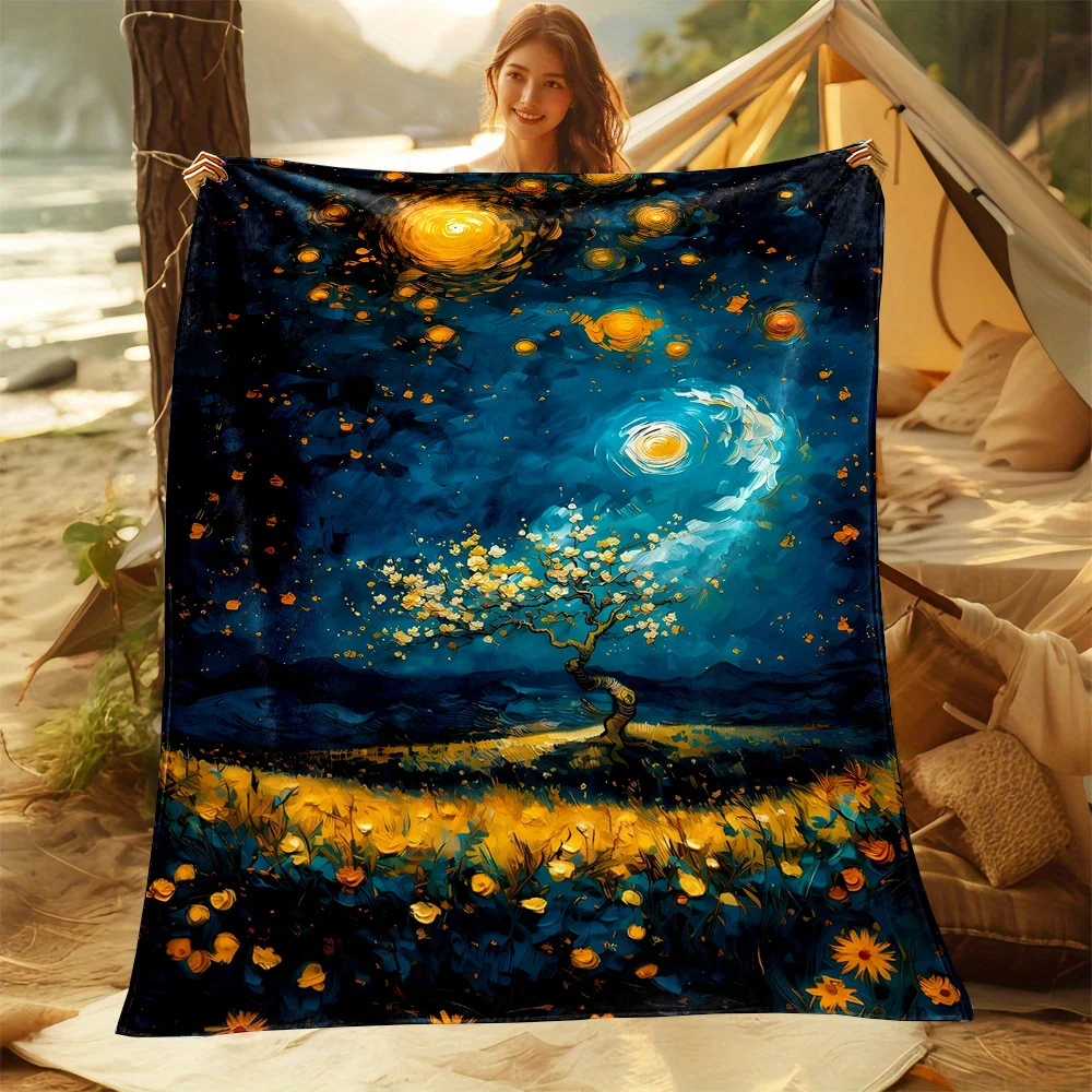 Contemporary Reversible Flannel Throw Blanket, Cartoon Space Tree Print, All-Season Cozy Polyester, Digital Print,
Contemporary Reversible Flannel Throw Blanket, Cartoon Space Tree Print, All-Season Cozy Polyester, Digital Print,